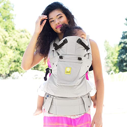 LÍLLÉbaby The Complete Original SIX-Position 360° Ergonomic Baby & Child Carrier, Stone- Cotton Baby Carrier, Comfortable and Ergonomic, Multi-Position Carrying for Infants Babies Toddlers