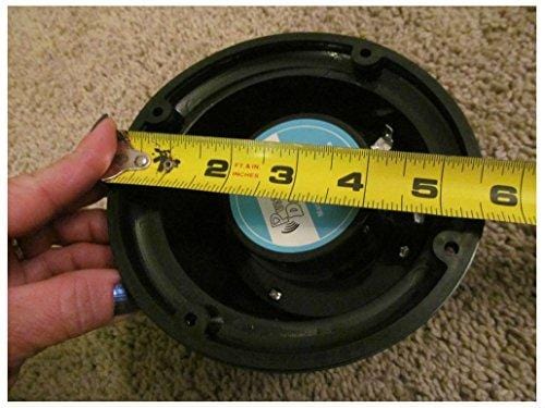 2 RV Marine Gloss Black Wavy Silver 5.25" Flush Mount Speaker UV Waterproof