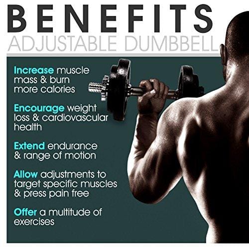 Yes4All Adjustable Dumbbells - 200 lb Dumbbell Weights (Pair)