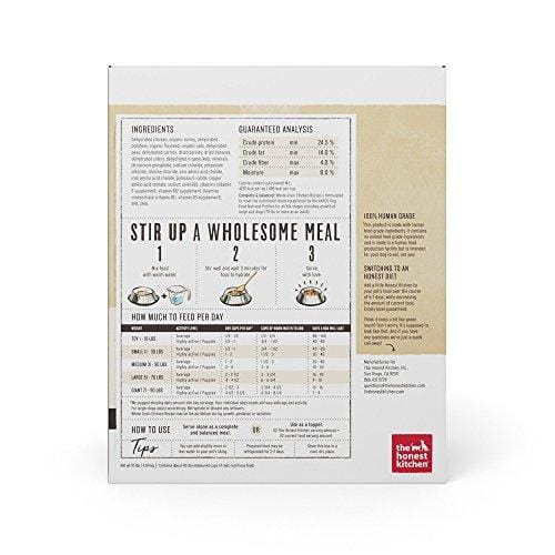 Honest Kitchen Human Grade Dehydrated Organic Grain Chicken Dog Food Box, 10 lb
