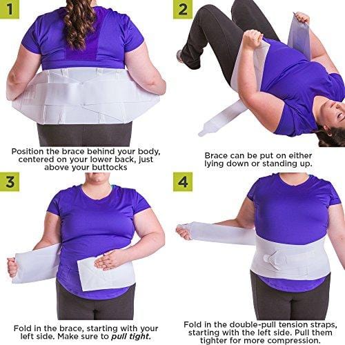BraceAbility Women's Back Brace for Female Lower Back Pain Treatment & Lumbar Support (2XL)