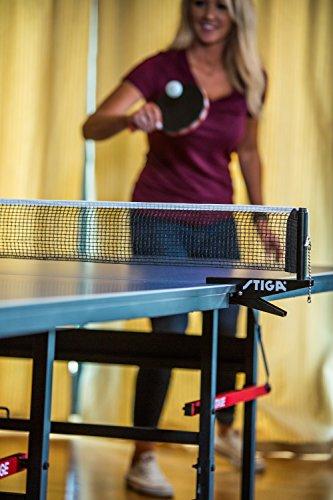 STIGA Advantage Competition-Ready Indoor Table Tennis Table 95% Preassembled Out of the Box with Easy Attach and Remove Net