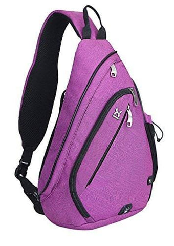 Pioneeryao 19'' Sling Bag Backpack Crossbody Bag Shoulder Bag (Purple)