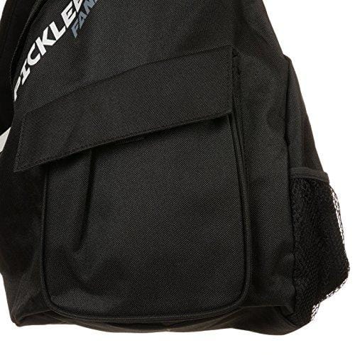 Pickleball Fanatic Sling Bag with Pockets for Paddles, Balls, Gear, and Water Bottle (Gray/Black)