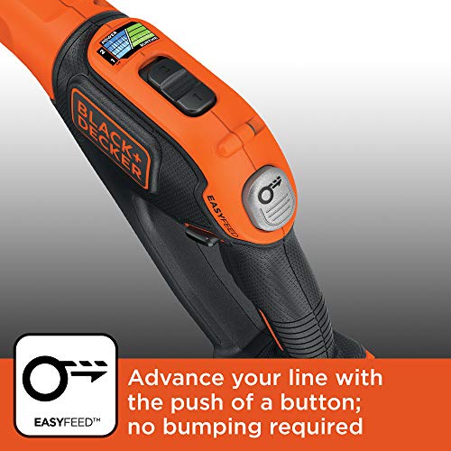 BLACK+DECKER LSTE525 20V MAX Lithium Easy Feed String Trimmer/Edger with 2 Batteries