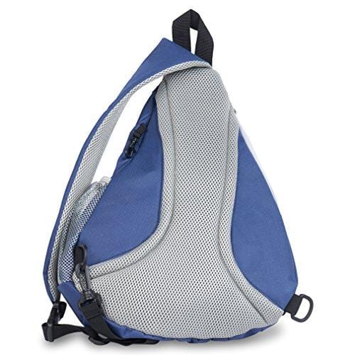 Sling Backpack by RiteTrak Sports - Best Lightweight Multi-Use Pack for Travel Hiking Biking or Fitness, One Strap Shoulder or Crossbody Bag (Mountainside Blue)