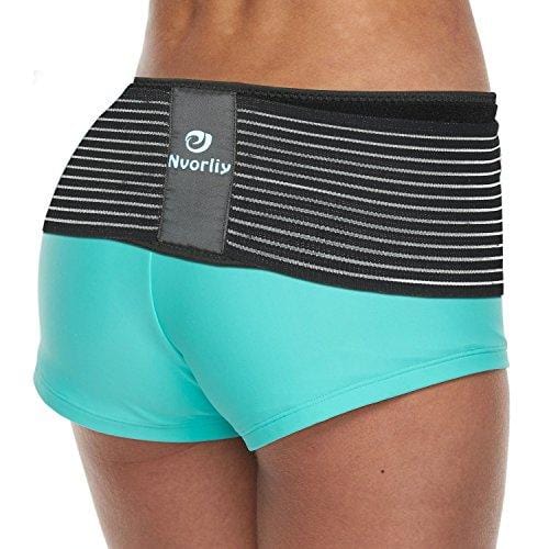Nvorliy SI Joint Belt Sacroiliac Brace Lumbar Lower Back Adjustable Compression Support Belly Band Stabilize Hip & Pelvic Relief Pain for Sciatic Nerve Fits Women and Men (S/M(30"-40"))