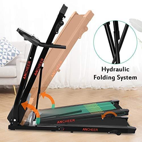 ANCHEER App Control Electric Treadmill (Black_APP Control)