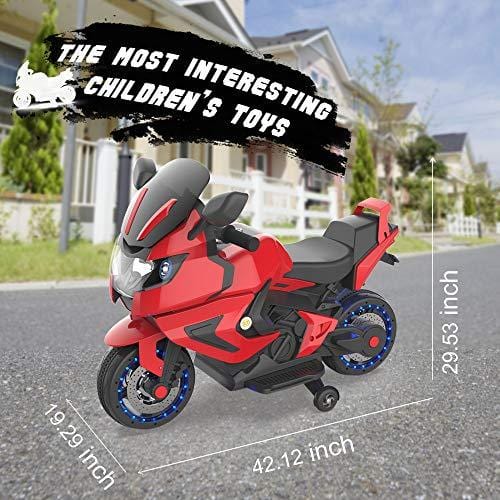 HOVERHEART Kids Electric Power Motorcycle 6V Ride On Bike (Red)