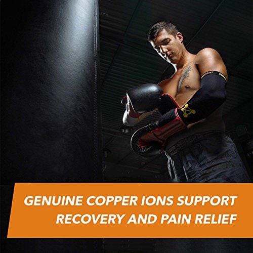 CopperJoint Copper-Infused Compression Elbow Sleeve, High-Performance Design Promotes Proper Blood Flow to Help Improve Circulation and Support Healing for All Lifestyles, Single Sleeve (X-Large)