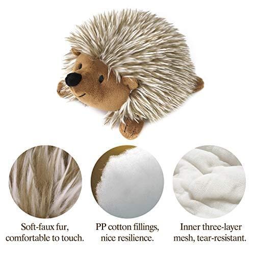 PAWABOO Squeak Plush Dog Toys, [Upgrade Generation] Stuffed Plush Pet Toys Soft Faux-Fur Pet Rattle Puppy Bite Play Chew Toys Non-Toxic Plush Doll