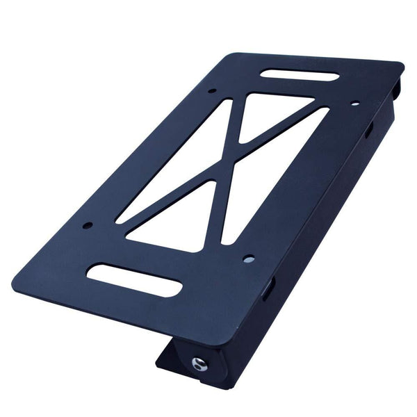 BESKE Flip-Up License Plate Holder for Winch Black Front License Plate Frame License Holder for Jeep Wrangler TJ YJ JK JKU JL