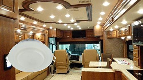 Facon 4.5Inch LED RV Puck Light Full Aluminum Recessed Mount Down Light 12V DC 4W 280Lumens