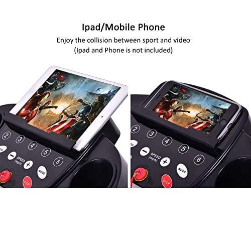 Goplus 800W Folding Treadmill Electric Motorized Power Fitness Running Machine with LED Display and Mobile Phone Holder Perfect for Home Use (Black)