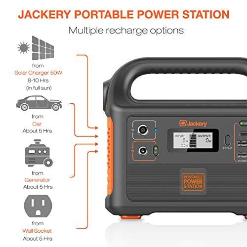 Jackery Portable Power Station Explorer 160, 167Wh Solar Generator Lithium Battery Backup Power Supply with 110V/100W(Peak 150W) AC Outlet for Outdoors Camping Fishing Emergency