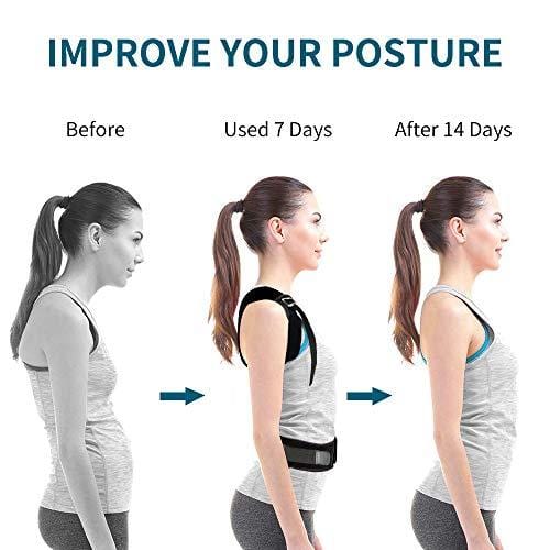Maysuwell Back Brace Posture Corrector |Fully Adjustable Support Brace for Men and Women|Improves Posture and Provides Lumbar Back Brace| Lower and Upper Back Pain Relief (Large)