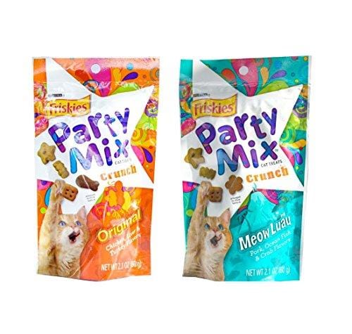 Friskies Party Mix Crunch Variety Pack (9 Flavors) - Wild West, Morning Munch, Mixed Grill, Picnic, Beachside, Cheezy Craze, Original, California Dreamin', and Meow Luau