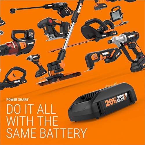 WORX WG163 GT 3.0 20V PowerShare 12" Cordless String Trimmer & Edger, 12in