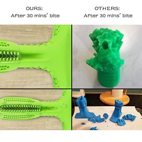 YOMERTO Dog Toothbrush 2019 Upgraded Version Dog Chew Toy Tooth Cleaner Dog Teeth Brushing Stick 100% Natural Rubber Doggy Puppy Oral Dental Care
