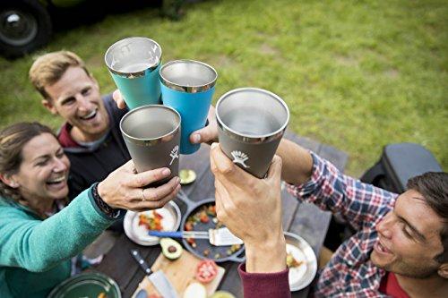 Hydro Flask 16 oz Stackable & Shatterproof Double Wall Vacuum Insulated Stainless Steel True Pint Camping Cup for Beer or Cider, Mint (No Lid Included)