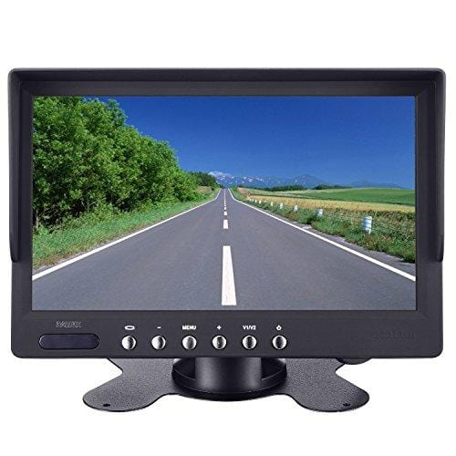 Heavy Duty Vehicle Truck Bus Backup Camera System,Waterproof Night Vision Rear View Camera with 7 inch Monitor+66ft 4 PIN Camera Cable for Bus Truck Van Trailer RV Campers Motor Home(12V 24V)