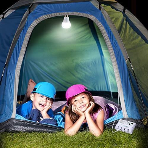 SUAOKI Solar Panel System Lights Kit, Upgraded Portable Home Solar Lights Outdoor Solar Powered Charger with Switch Controller, 2 LED Bulbs, 3 USB Ports for Indoor Outdoor Camping Garage Emergency