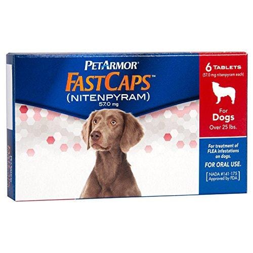 PetArmor FastCaps (nitenpyram) Oral Flea Control Medication, 25 lbs and Over, 6 count