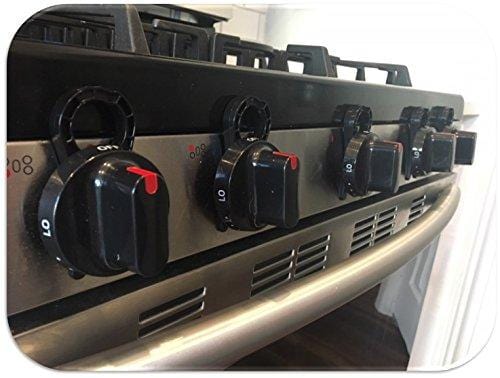 Stove Stoppaz Universal Kitchen Stove Knob Locks (5 Count) (Black)