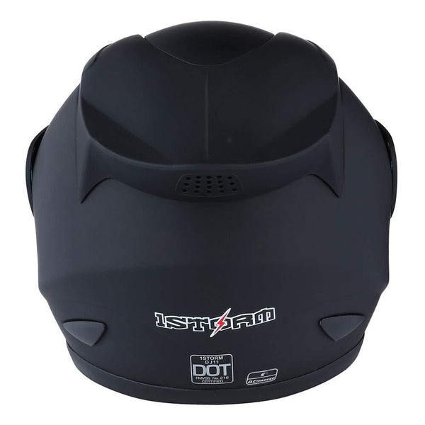 1STORM MOTORCYCLE BIKE FULL FACE HELMET MECHANIC MATT BLACK Large (22.4/22.8 Inch)