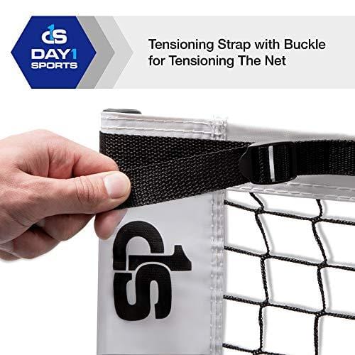 Day 1 Sports Portable Pickleball Net with Tube Steel Frame, Carry Bag Professional, Tournament Nets - Durable Pickle Ball Equipment Set and Accessories - Outdoor or Indoor Play, Regulation Size