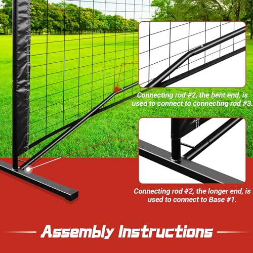 Pickleball Net Set - Portable Pickleball Net System, Steady Metal Frame, 22FT Regular Size, 4 Pickleball Paddles & 4 Balls, 1 Carry Bag, Pickleball Set for Indoor Outdoor Play