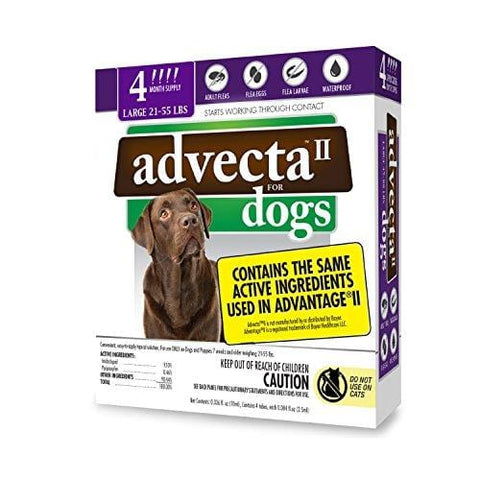Advecta II Flea Treatment - Flea and Lice Prevention for Dogs, 4 Month Supply