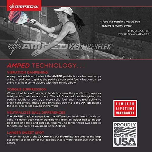 Selkirk Amped Pickleball Paddle - USAPA Approved - X5 Polypropylene Core - FiberFlex Fiberglass Face - 5 Sizes: Epic, S2, Omni, Maxima, and INVIKTA (Epic Midweight - Sapphire Blue)