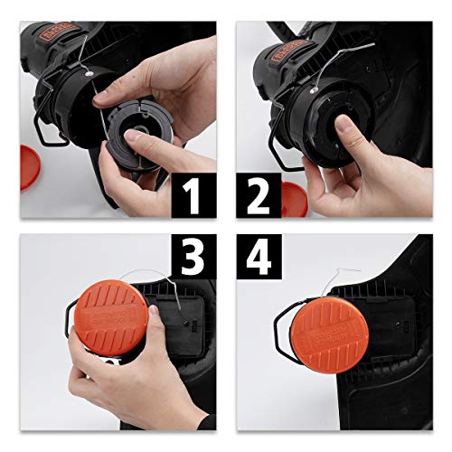 X Home Durable AF-100 Pre-Wound Spools and Cap Combo Set, Compatible with Most Black and Decker String Trimmers, Easy to Install, (6 x Spool + 1 x Cap)
