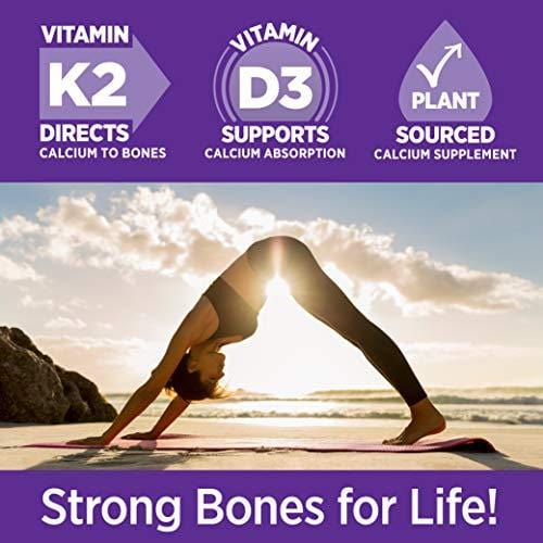 New Chapter Calcium Supplement with Vitamin K2 + D3 - Bone Strength Clinical Strength Plant Calcium with Vitamin D3 + Magnesium  - 120 ct Slim Tabs