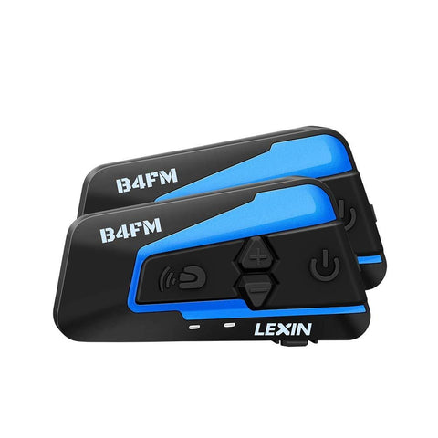 LEXIN 2pcs LX-B4FM Motorcycle Bluetooth Headset with FM Radio, Motorcycle Helmet Communication Systems With Noise Cancellation Up to 4 Riders, Off-road Helmet Motorcycle Intercom