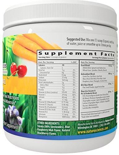 Raw Green Powder Superfood - 1g Natural Sugar Per Serving, 30 Day Supply - Antioxidant Supplement, Digestive Enzymes, Prebiotics & Probiotics, Fiber, Spirulina Powder - Greens Supplement Powder