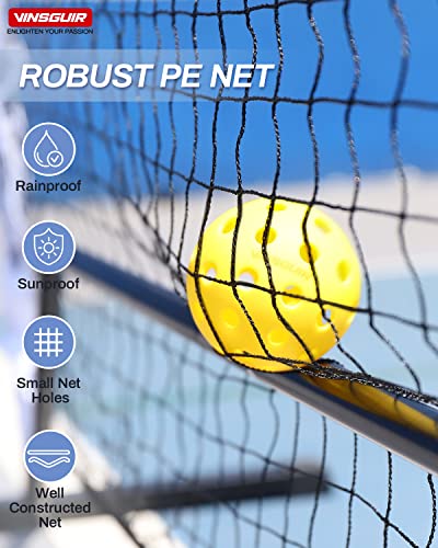 VINSGUIR Pickleball Net Portable Outdoor, 22FT Pickleball Nets Regulation Size with Metal Frame and PE Net Easy to Assemble Including Carring Bag for Driveway