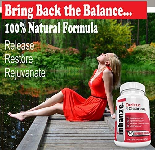 Detox & Cleanse | Total Body Detox & Colon Cleanse | Probiotics | 10 3-Day Cleanses | Flush Waste & Toxins | Weight Loss Support | 19 Herbs; Psyllium, Cascara, Senna, Buckthorn, Fennel, Aloe | 60Caps
