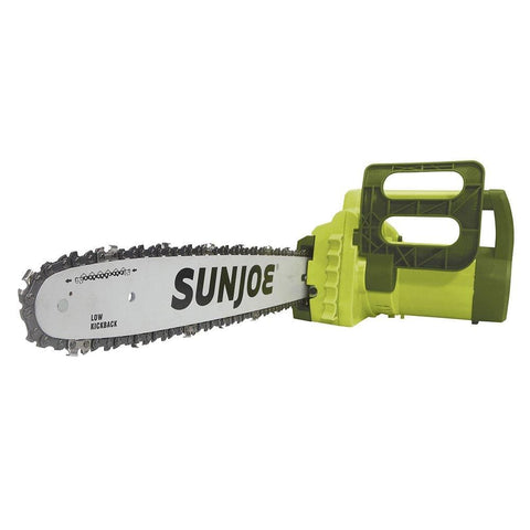 Sun Joe SWJ700E 16" 14 Amp Electric Handheld Chain Saw with Kickback Safety Brake