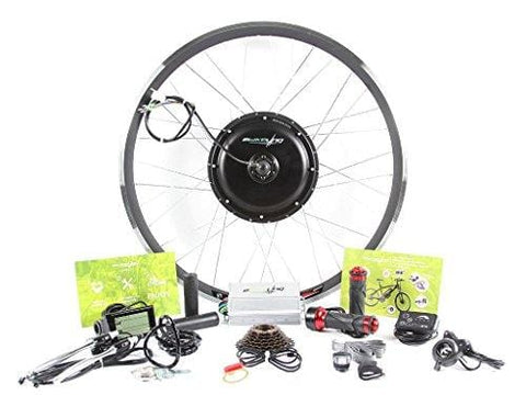 EBIKELING 48V 1200W 700C Direct Drive Front Or Rear Electric Bicycle Conversion Kit (Rear/LED/Twist)