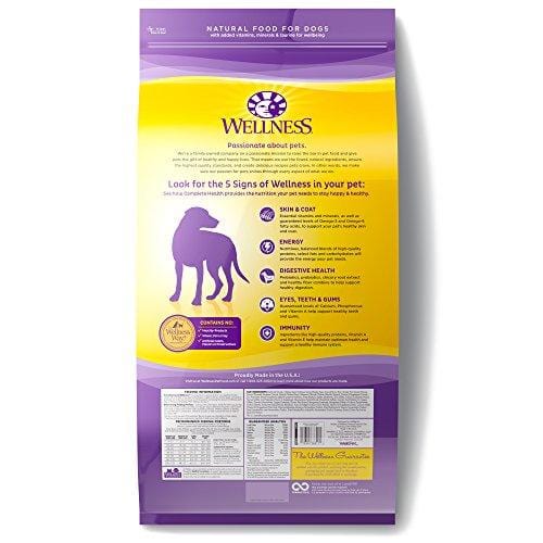 Wellness Complete Health Natural Dry Dog Food, Chicken & Oatmeal, 30-Pound Bag