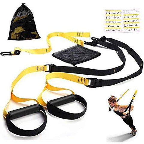 Futureup Sea Area Sports Bodyweight Fitness Resistance Trainer Kit - Complete Training Straps Kit for Full Body Strength - Easy Quick Setup for Home, Gym Outdoors Workouts