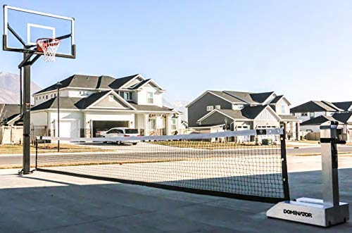 Premium Heavy Duty Outdoor Portable Pickleball Rustproof Net Pole w/ Net, Attach to Existing Hoop or Pole, Simple Installation and Easy to Store - Heavy Duty Regulation Net Size and Adjustable Tension