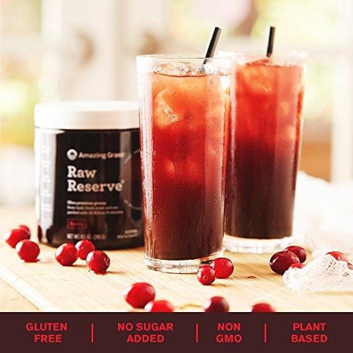 Amazing Grass, Raw Reserve Green Superfood Organic Powder with Wheat Grass and Greens, Flavor: Berry, 30 Servings