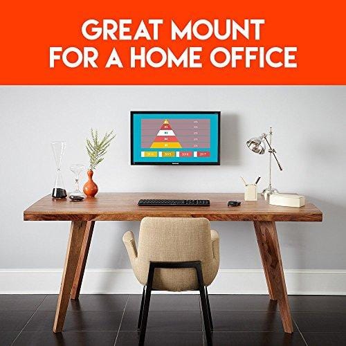 ECHOGEAR Full Motion Articulating TV Wall Mount Bracket for Most 15-39 inch TVs & Computer Monitors Featuring 10.5" of Extension, 90º of Swivel, 16º of Tilt - EGSF1-BK