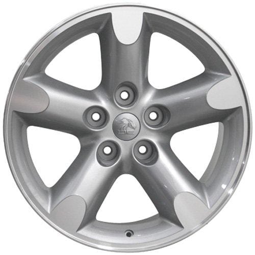 20x9 Wheel Fits Dodge, RAM Trucks - RAM 1500 Style Silver Rim w/Mach'd Face, Hollander 2267
