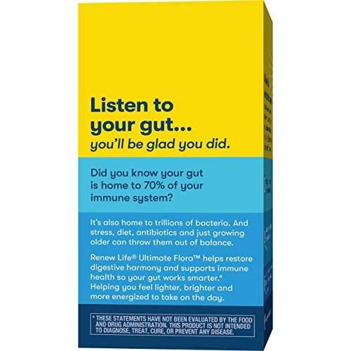Renew Life Adult Probiotic - Ultimate Flora Extra Care, Shelf Stable Probiotic Supplement - 30 billion - 60 Vegetable Capsules (Packaging May Vary)