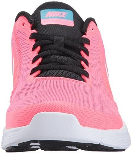 NIKE Girls' Revolution 3 Running Shoe (GS), Chlorine Blue/White/Racer Pink/Black, 7 M US Big Kid