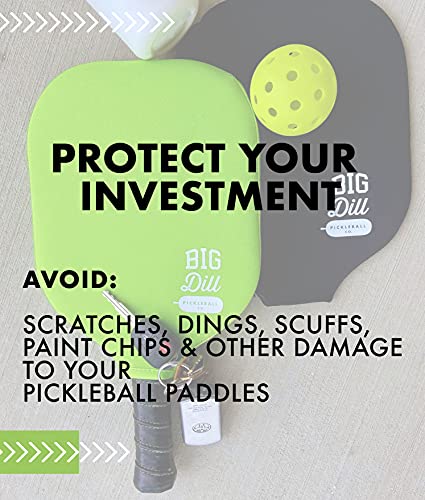 Big Dill Pickleball Co. Neoprene Sleeve Pickleball Paddle Cover (Lime Green)